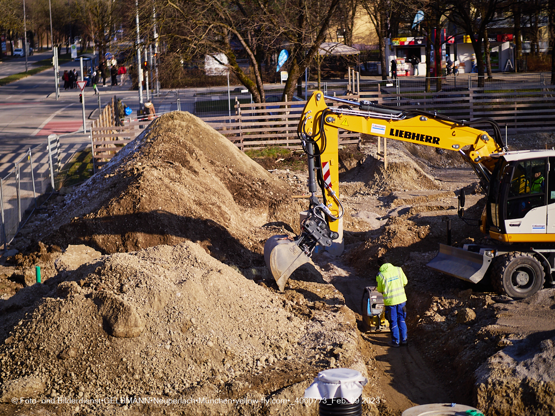 09.02.2023 - Baustelle Haus für Kinder in der Quiddestraße 3 in Neuperlach
